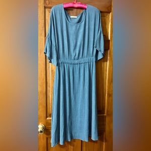 Le Lis Boutique Brand Ladies L Blue Gauze Dress